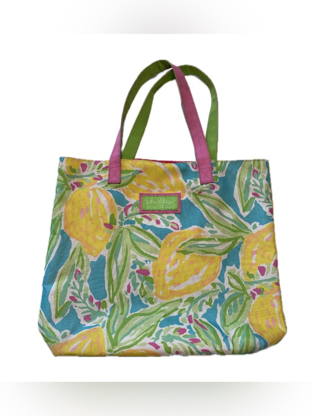 😄FREE W/ LILLY PURCHASE | Lilly Pulitzer x Estée Lauder Lemon Tote
